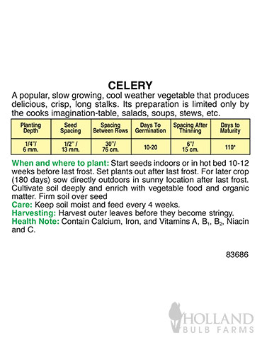 Celery Golden Self Blanching - 75582