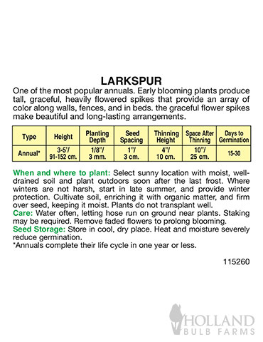 Larkspur Giant Imperial Mix - 75663