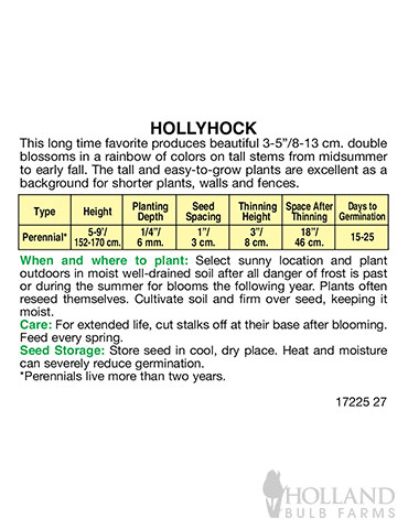 Hollyhock Chaters Double Mix - 75643
