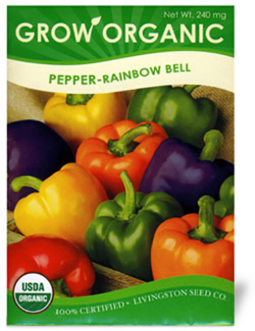 Organic Bell Pepper Seeds Rainbow 