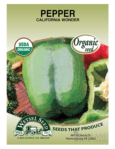 Organic Pepper California Wonder - 75632